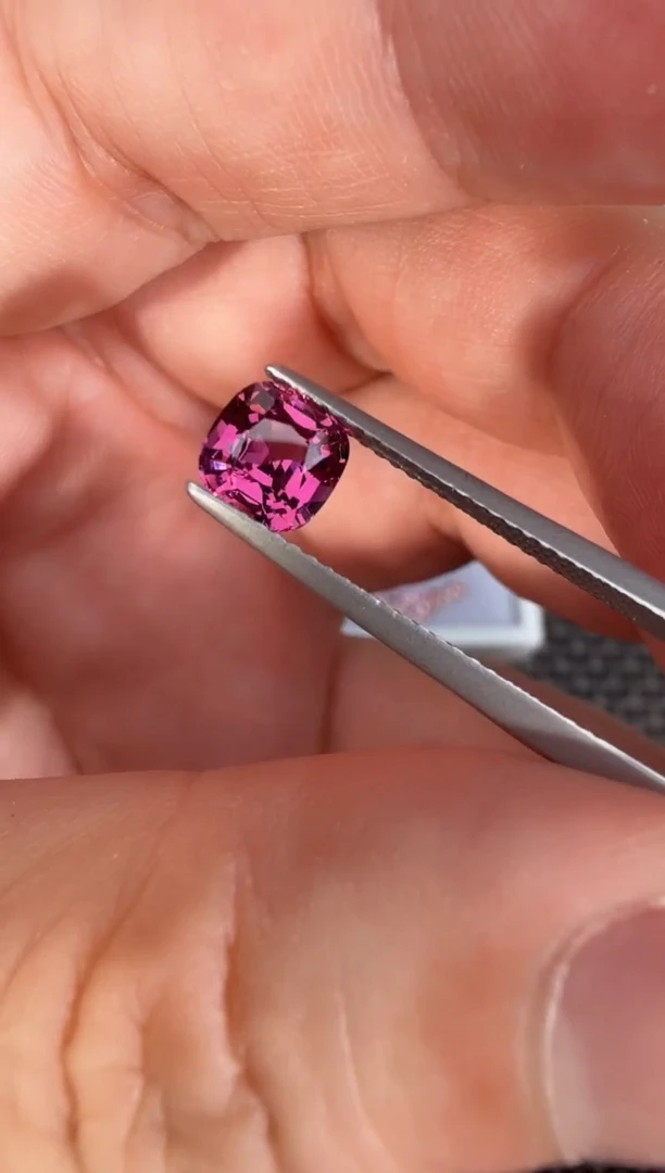 石榴石玫瑰方形未镶嵌1ct-A2836