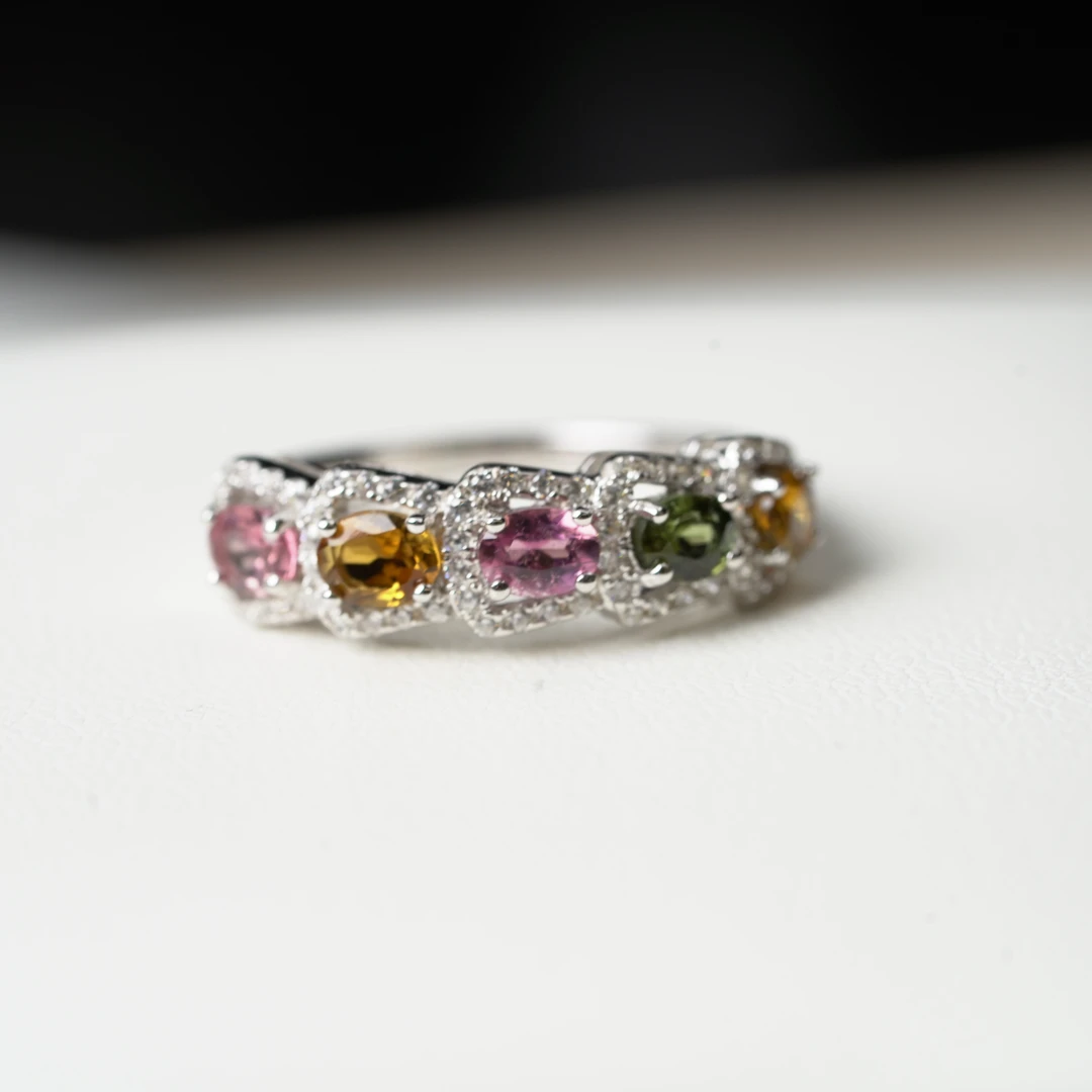 JSBXJ0852-14-碧玺戒指（单颗约：40分）