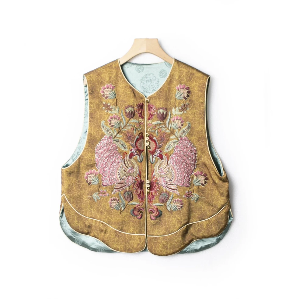 <阳洋定制>新中式国风丝线刺绣马甲MJ9685