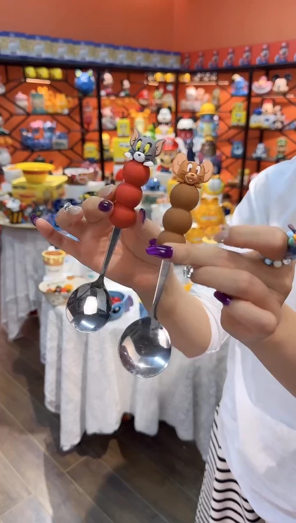 瓷片@@猫和老鼠勺子各一只