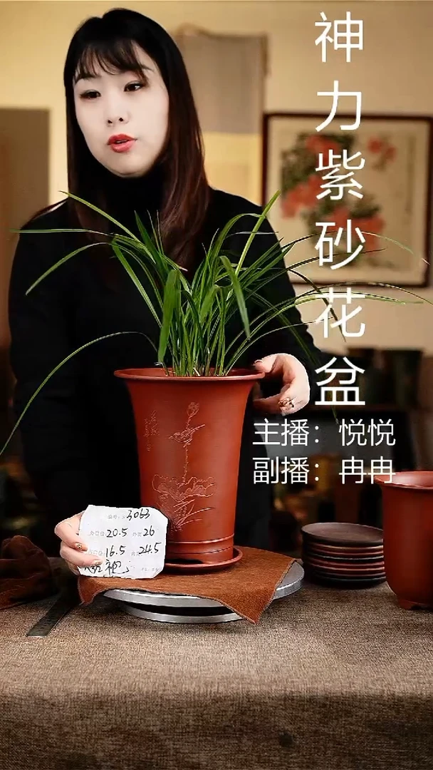 紫砂花盆花卉工艺3063+z