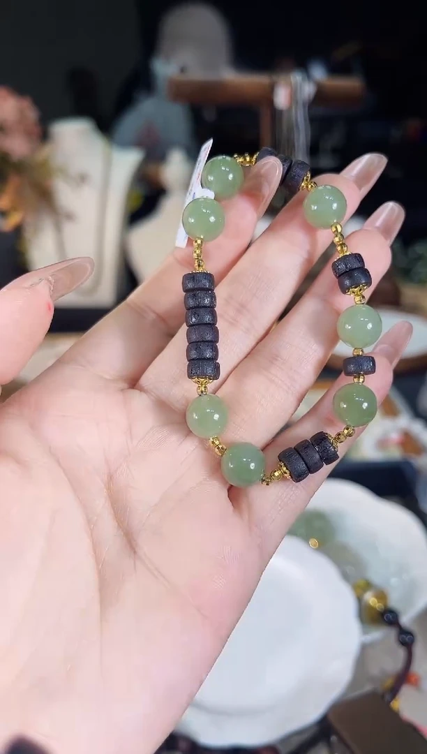 手链银S925镶嵌和田玉多样性发货其一