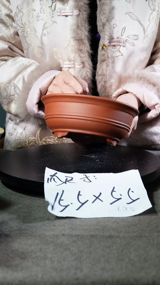 宜兴紫砂小花盆盆