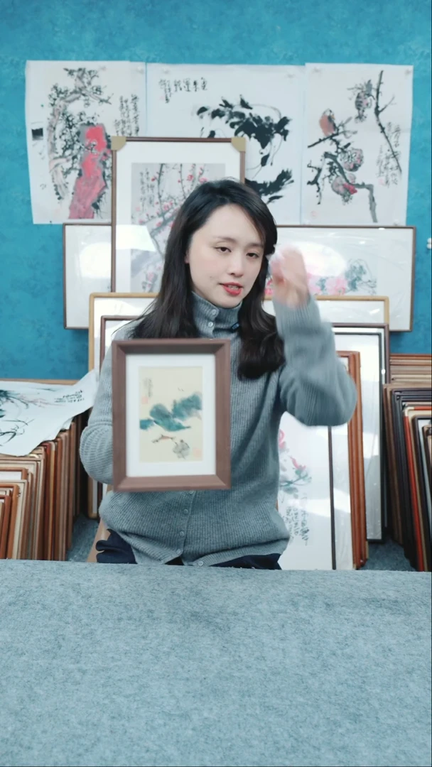 【闪购商品】国画8寸郑志超老师木质摆台