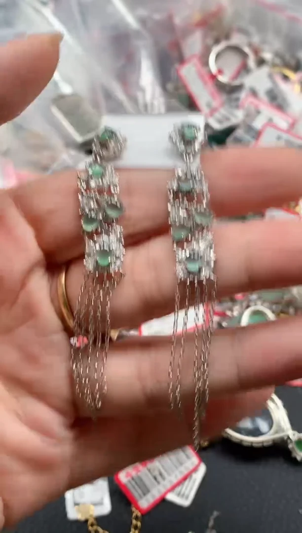 银S925镶嵌戒指翡翠天然A货缅甸翡翠