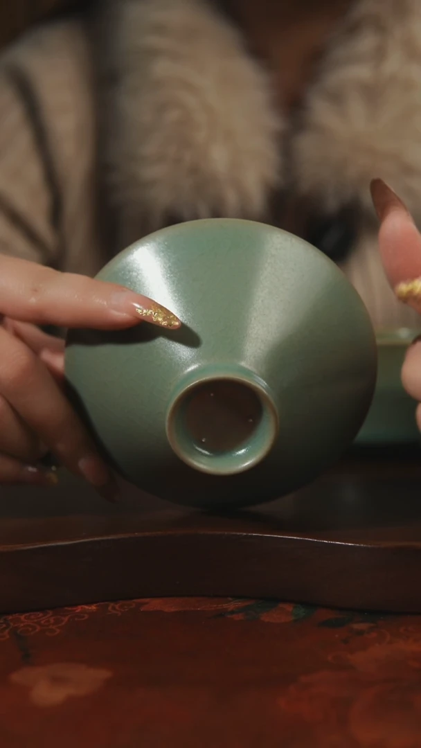 杯子瓷小*琪汝州原产地原矿仿古老釉q