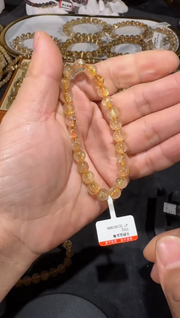 未镶嵌手串发晶SJ-625金发晶