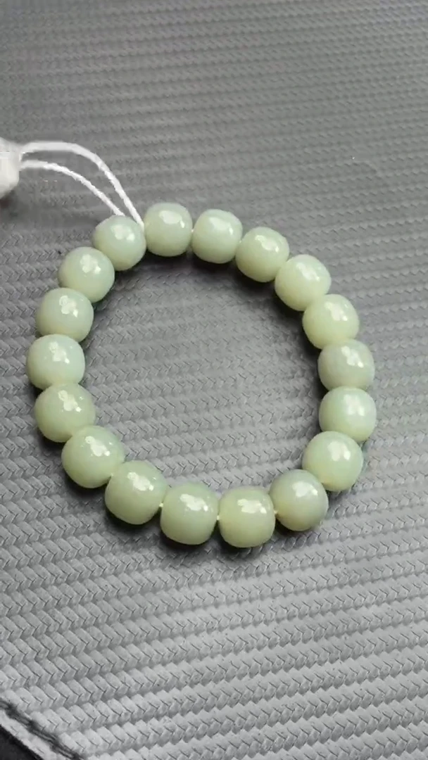 未镶嵌手串和田玉且末近矿微色差卡12老型手串