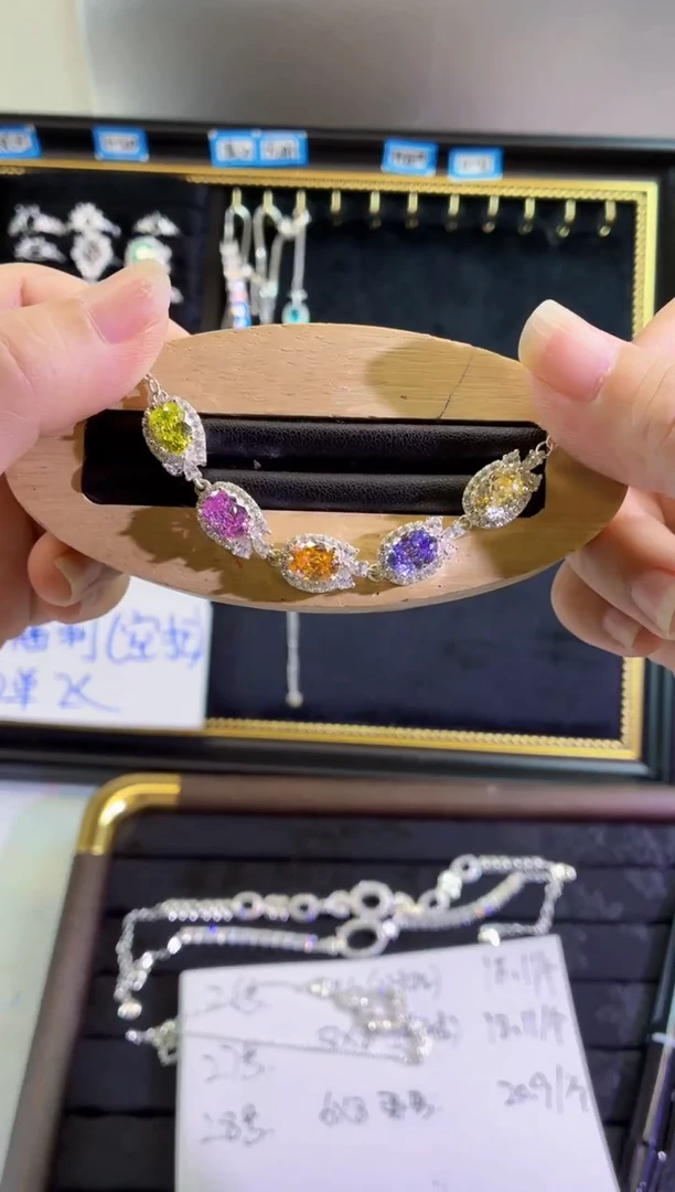 锆石非金属29号 6*8蛋形 冰花空托 5卡位