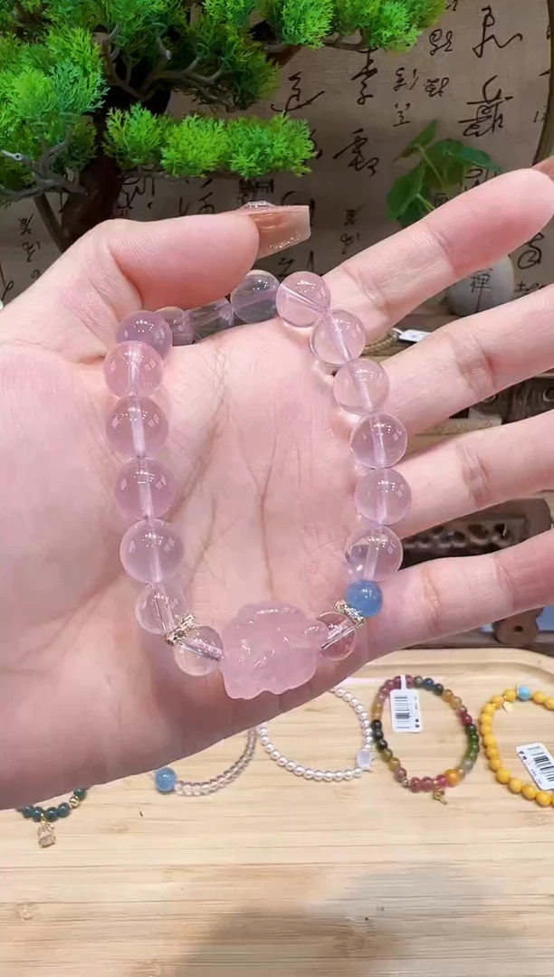 水晶手串未镶嵌手饰@@
