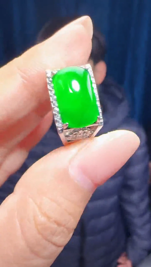 未镶嵌定制翡翠翡翠戒指6