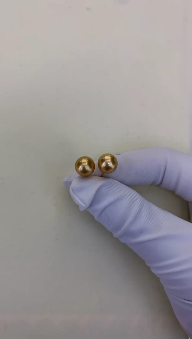 18K金镶嵌DA海水珍珠 GD185 8-9 金珠素钉