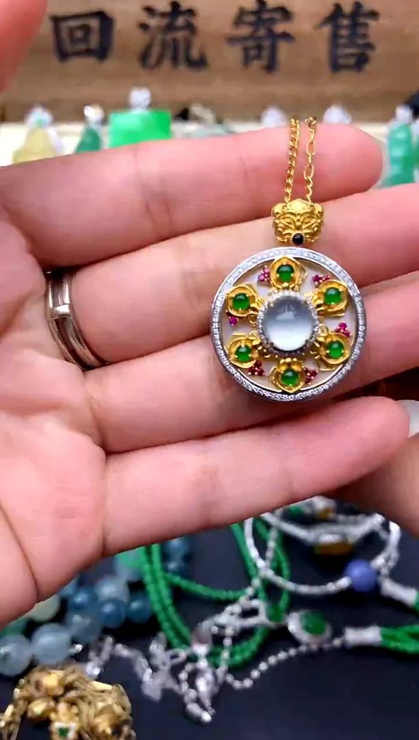 【闪购商品】翡翠颈饰18K金镶嵌375-中国好珍宝