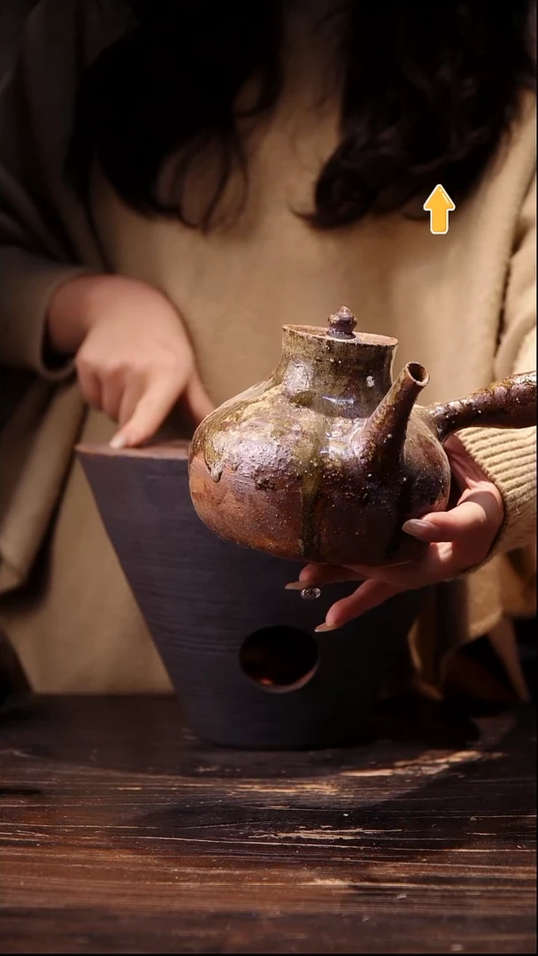 ❤****️纯手工柴烧石矿侧把