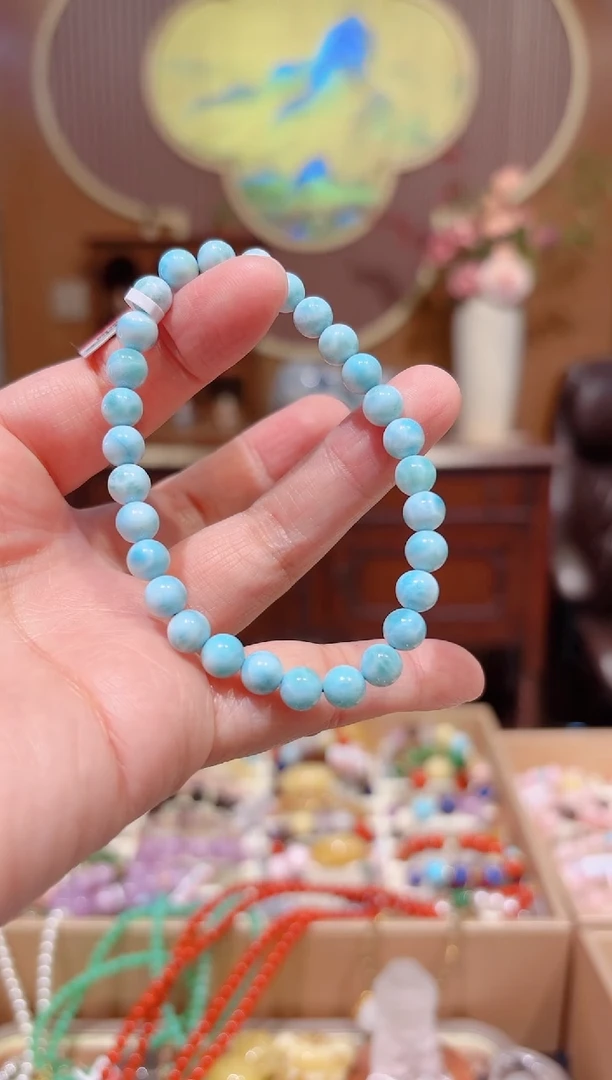 【闪购商品】针钠钙石（海纹石）手链未镶嵌特级5A全净体