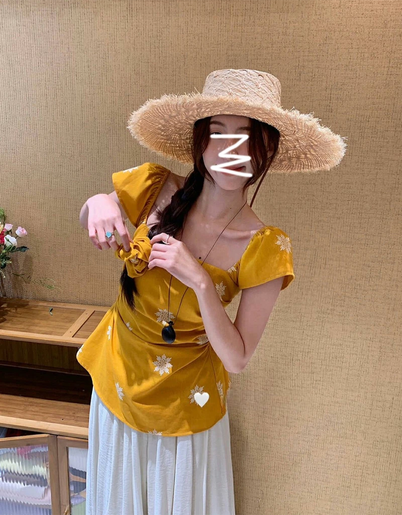 夏日穿搭套装女度假慵懒风纯欲甜美显瘦休闲时尚阔腿裤两件套夏季