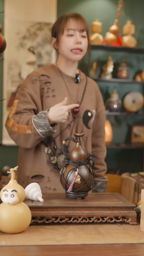 【闪购商品】341号精品天然大漆工艺防渗内胆酒葫芦~