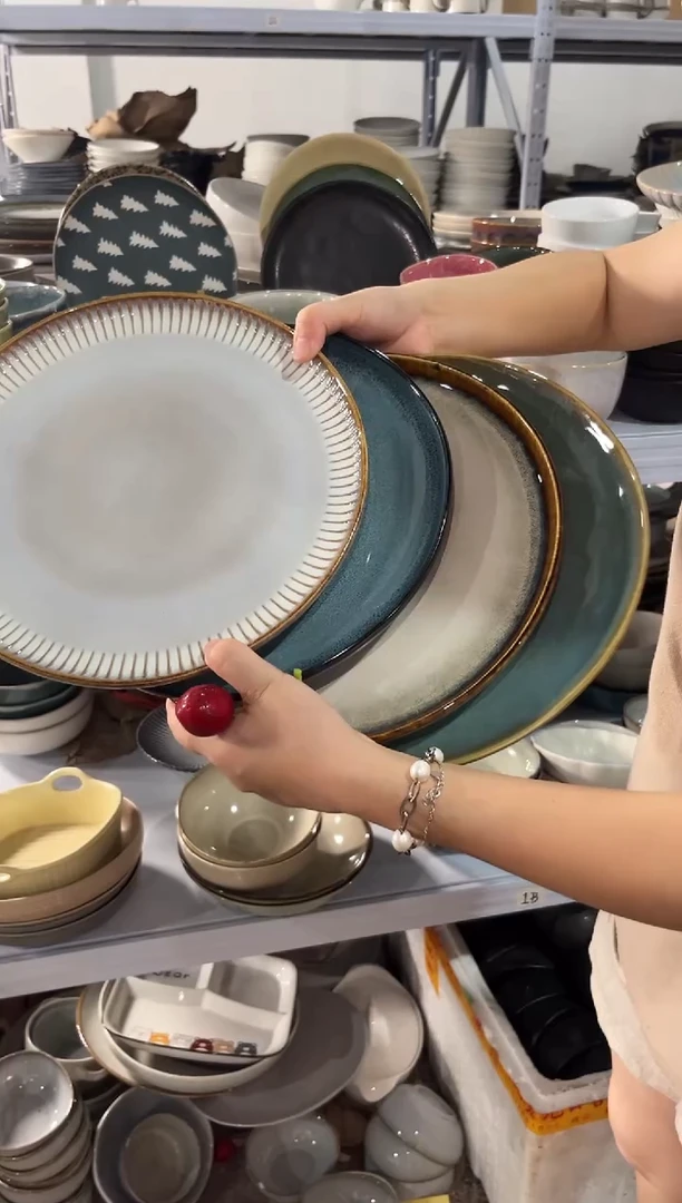 陶瓷外贸尾货瑕疵满20包邮X4 大盘组合