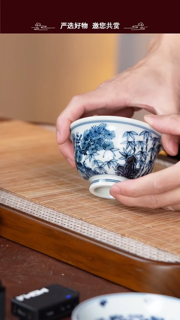 手工手绘青花主人杯（全品，挑好的）