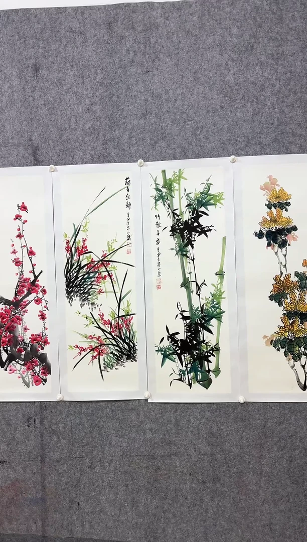 【闪购商品】国画吕山泉老师4条屏作品