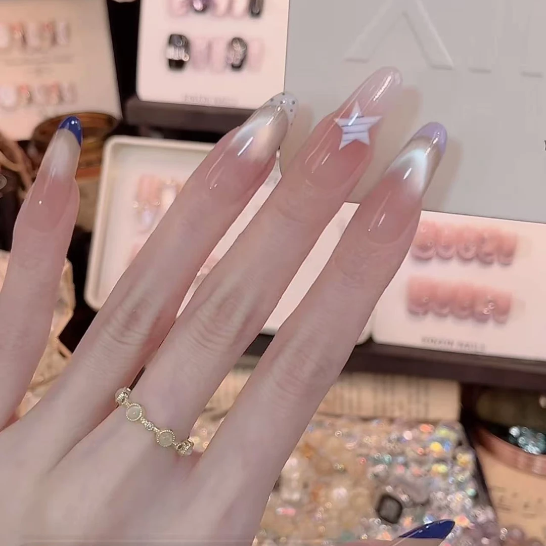 星茫闪烁- painted clear bow 纯手工穿戴甲 10片装