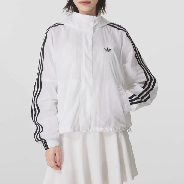 流光风adidas阿迪达斯三叶草女子运动休闲夹克外套JX1450/JX1451
