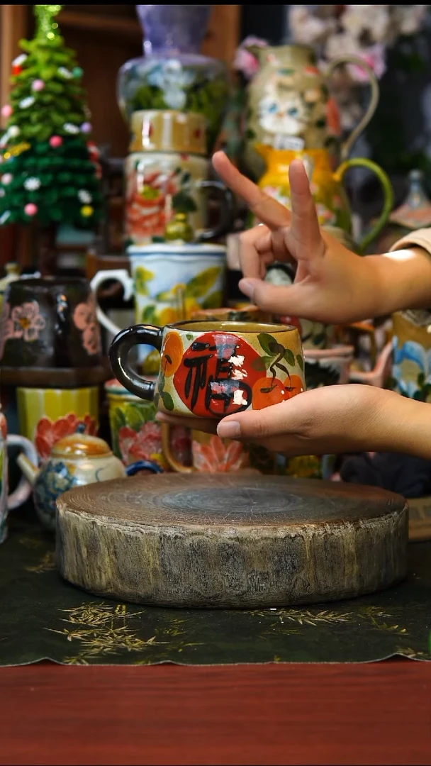 花瓶/杯子/碗126景德镇手工高温釉下彩