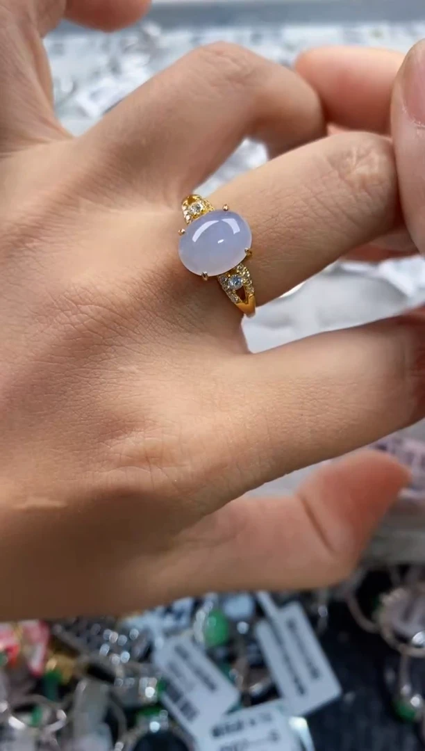 银S925镶嵌戒指翡翠222    2