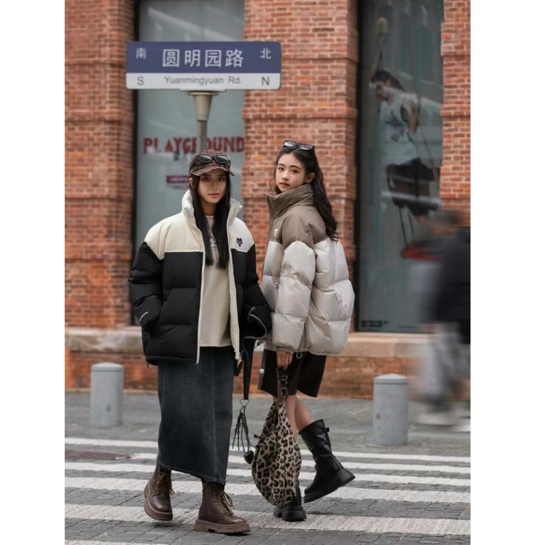 潮牌甄选羽絨服外套2024冬季新款中大童休闲宽松外套8542407