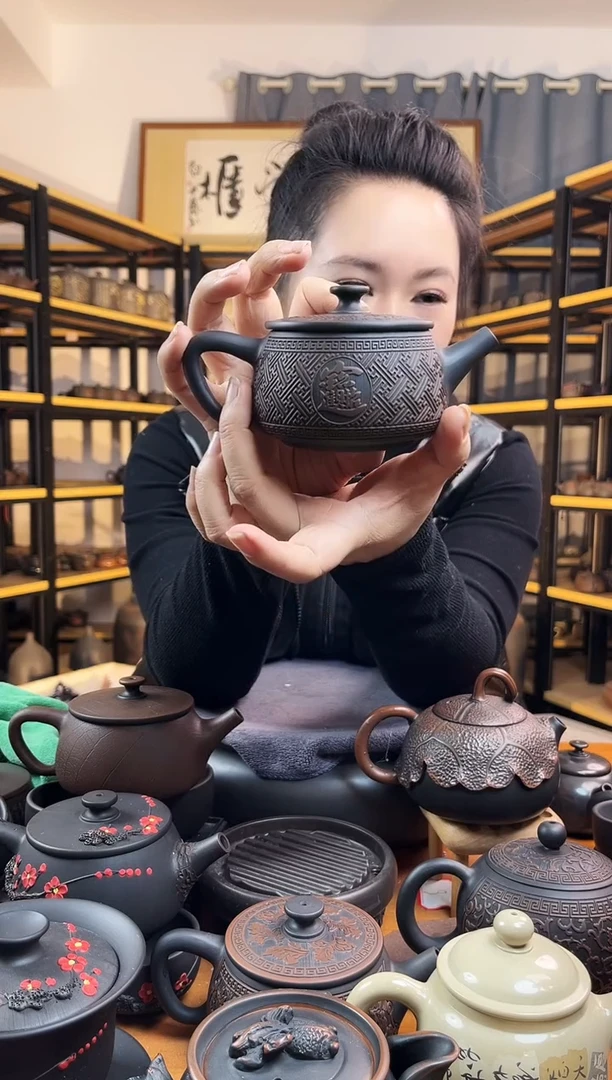 【闪购商品】壶球孔 满雕 招财进宝 大口汉瓦