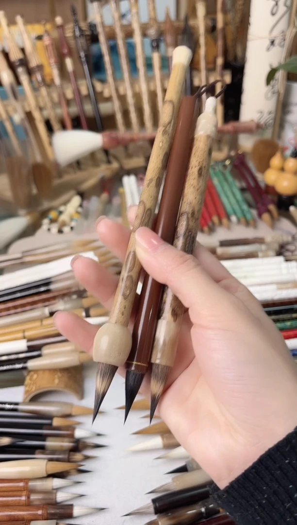 【清水试笔，拒绝蘸墨】墨琳笔庄毛笔3支