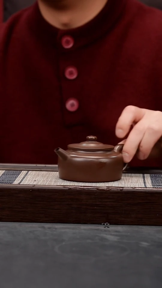 【闪购商品】紫砂茶壶革紫泥扁玉170cc