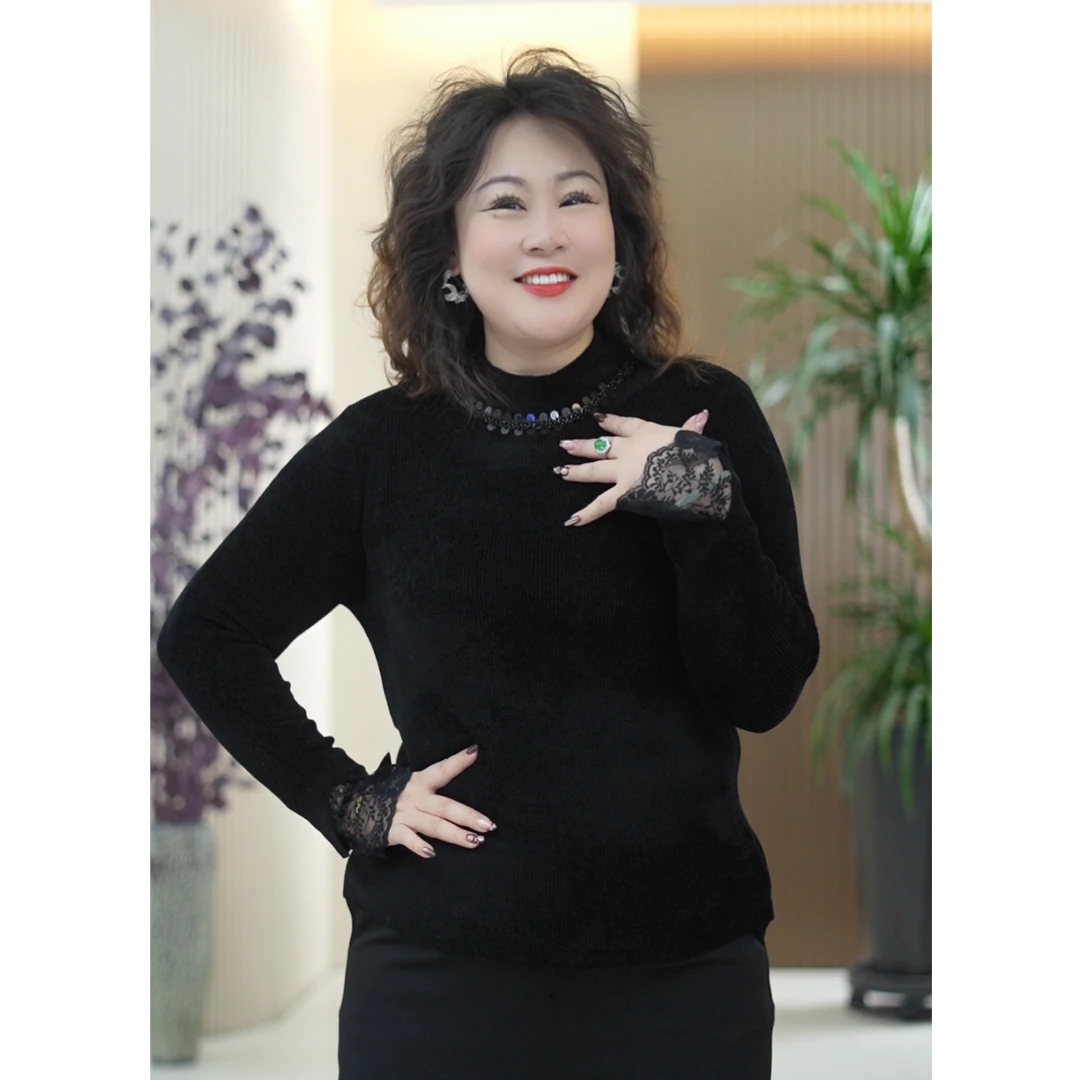 人丝天鹅绒条纹上衣女软蕾丝优雅气质显瘦亮片植绒金丝绒秋季T恤