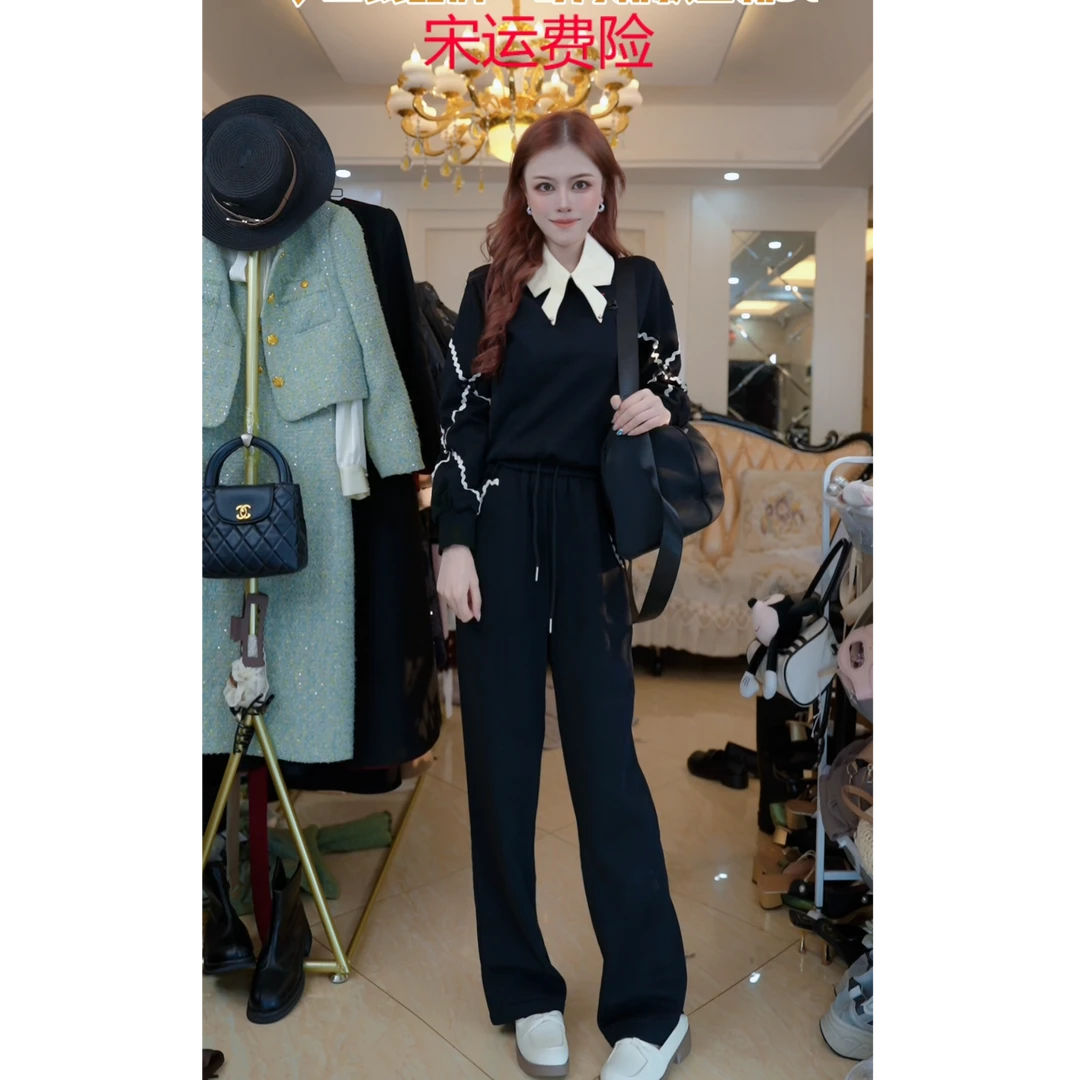 2025新款秋季卫衣上衣女短款休闲舒适女长袖卫衣A52888