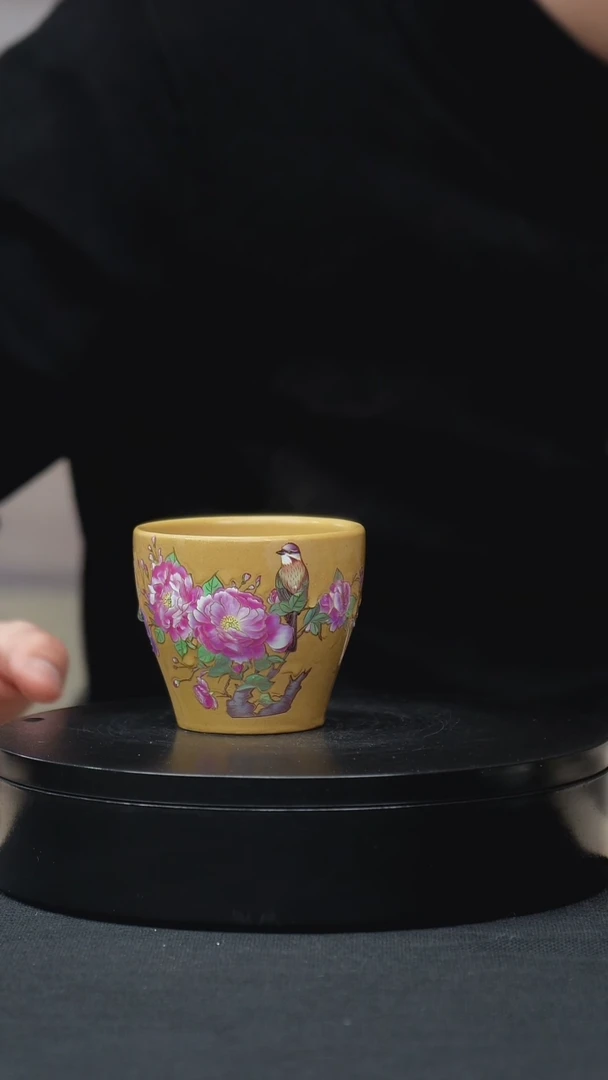 【闪购商品】紫砂茶壶黄金段贴绘变色主人杯