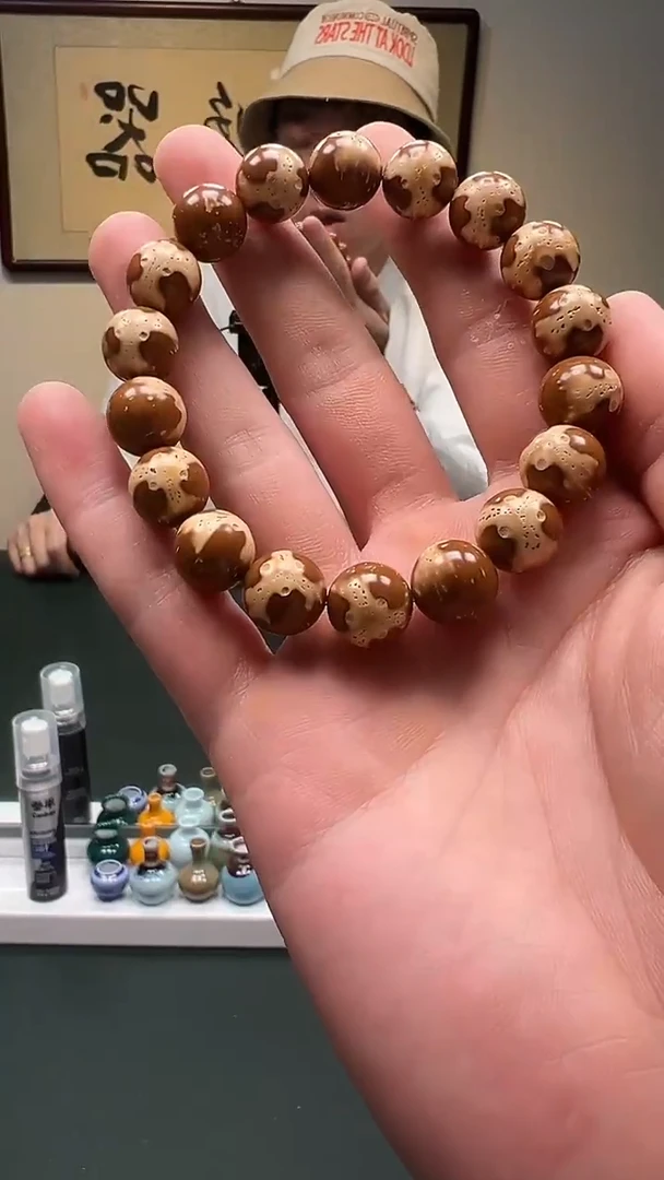手串紫金鼠12-13mm左右熊猫脸正圆紫金鼠单圈