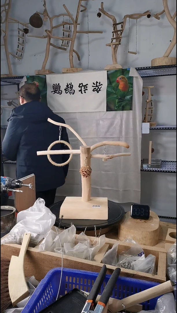 鹦鹉站枝站架编号396