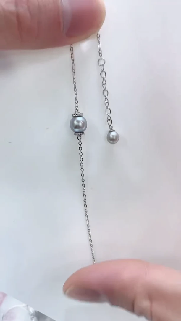 【闪购商品】海水珍珠手链银S925镶嵌海水珍珠手链