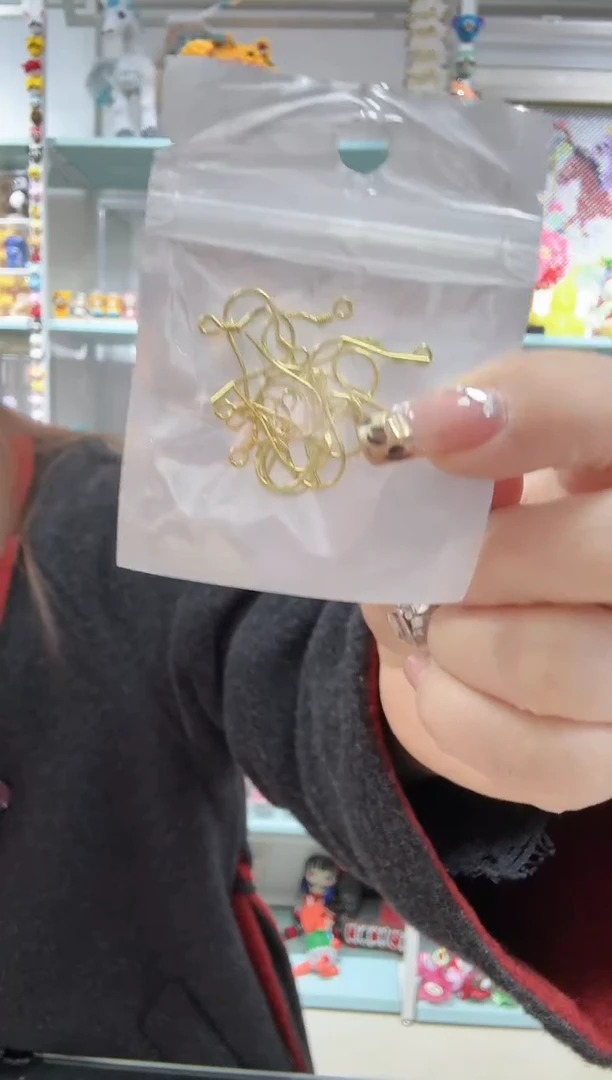 玻璃2506金色耳环10对