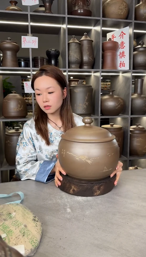 【闪购商品】罐本陶手作泥兴陶2-3装茶叶罐手工痕迹