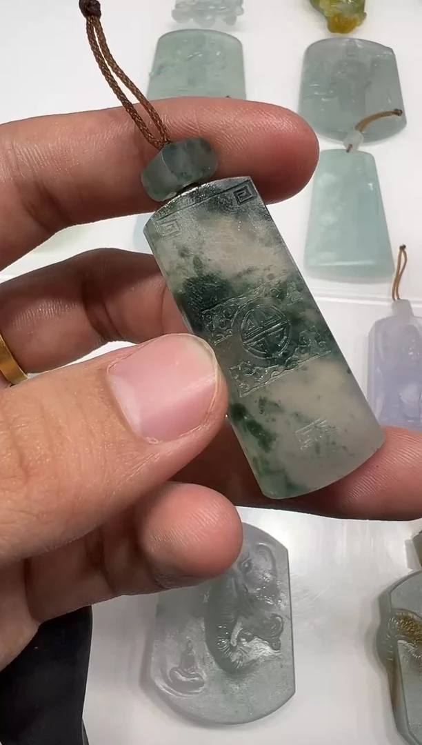 未镶嵌定制翡翠无事牌