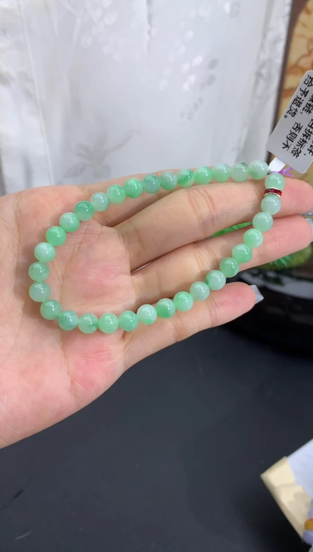 未镶嵌手串翡翠卡5.8mm