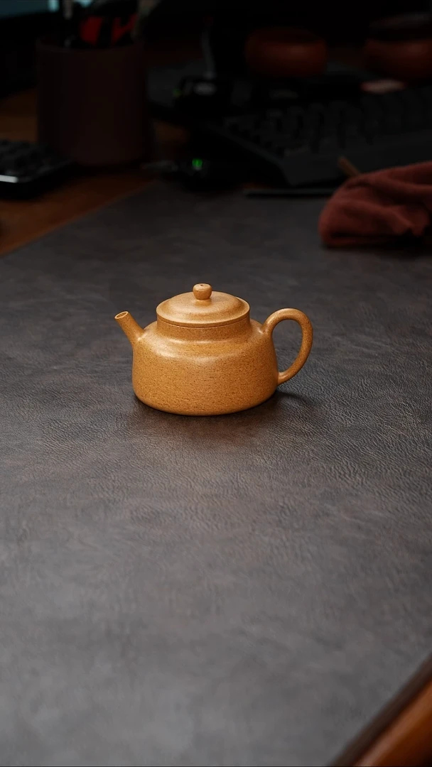 茶壶紫砂言心壶-120cc-黄金段