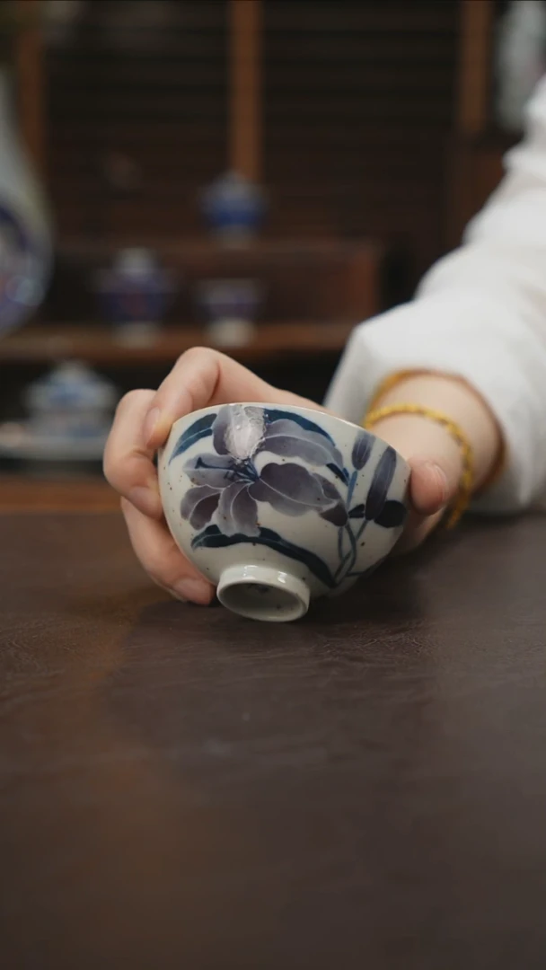 杯景德镇陶瓷杯碗柴烧多人