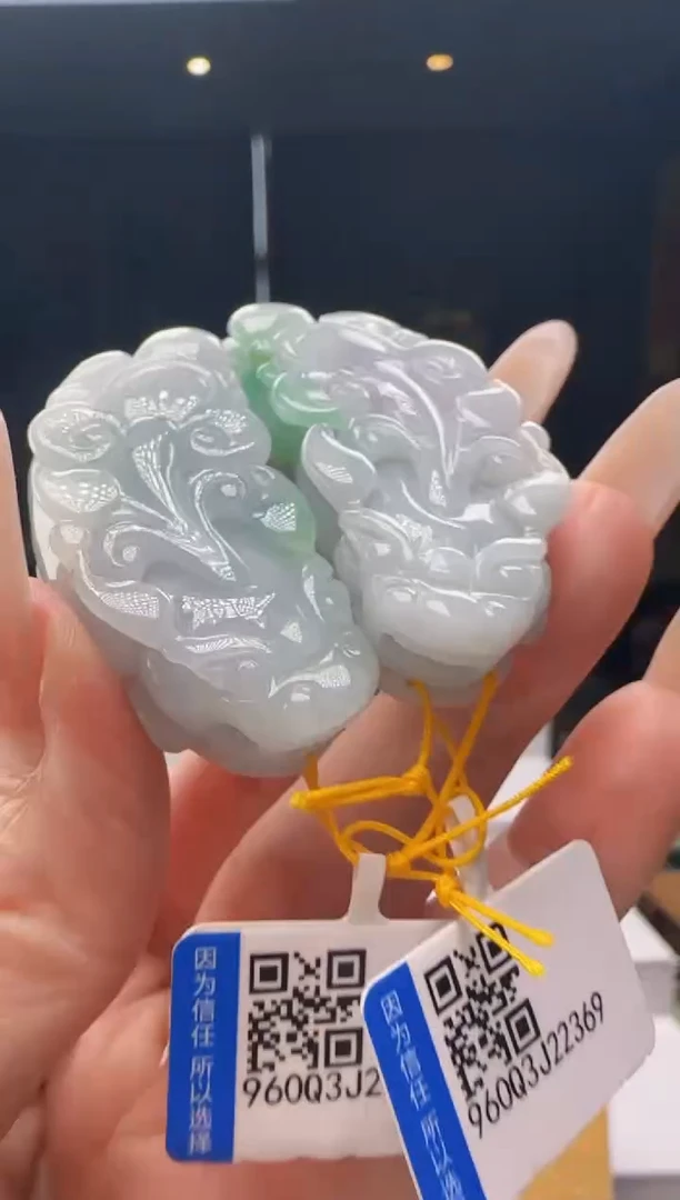 颈饰未镶嵌翡翠一对YJ@@960Q3J22369