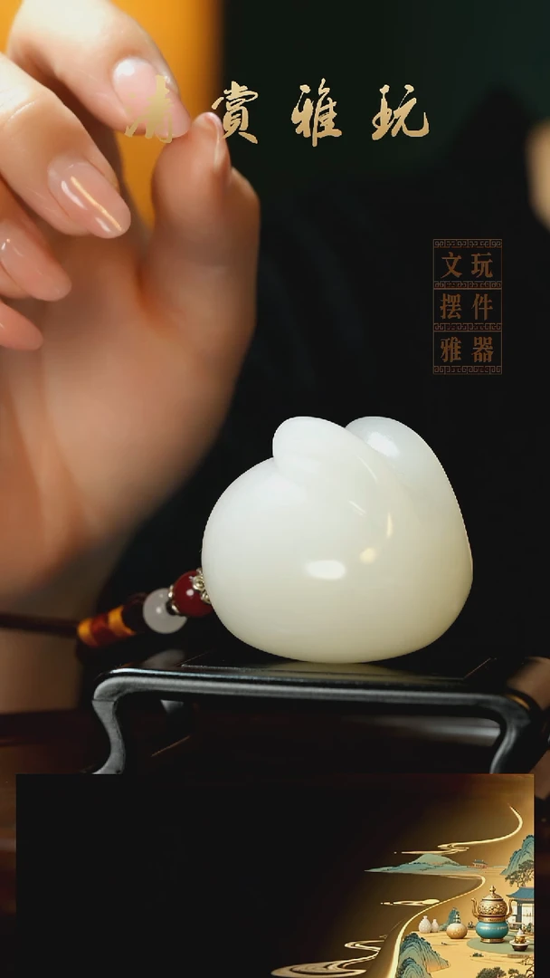 玉《前途似锦》手把件摆件