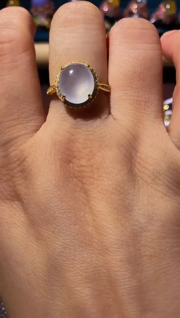 翡翠戒指银S925镶嵌...................