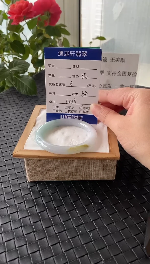 未镶嵌手镯翡翠54圈口 G423编码