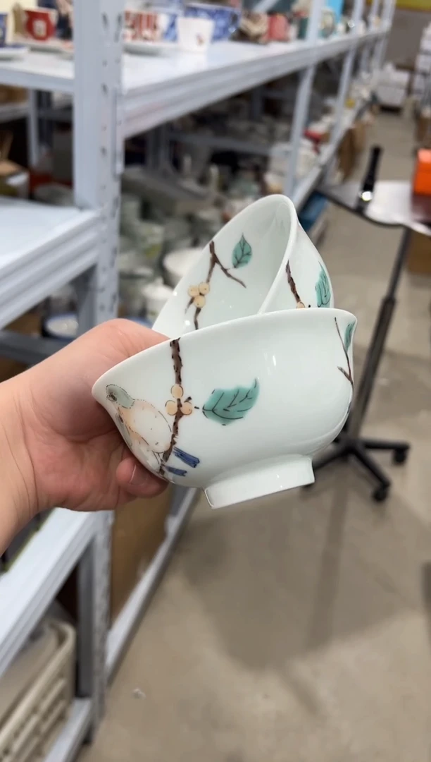 杯子骨瓷（简装）5寸 小鸟碗 两个