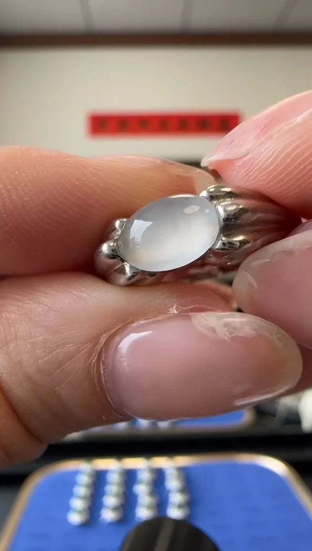 【闪购商品】翡翠戒指银S925镶嵌银镶